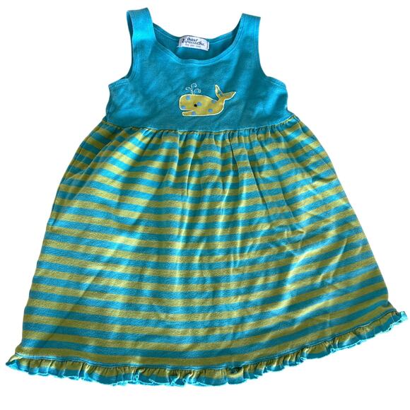 Orient Expressed Blue & Green Whale Appliqué Tank Dress - Picture 1 of 5